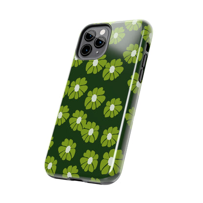 Retro groovy flowers seamless pattern Tough Phone Cases