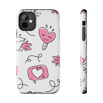 Seamless pattern of valentines calendars Tough Phone Cases iPhone 11