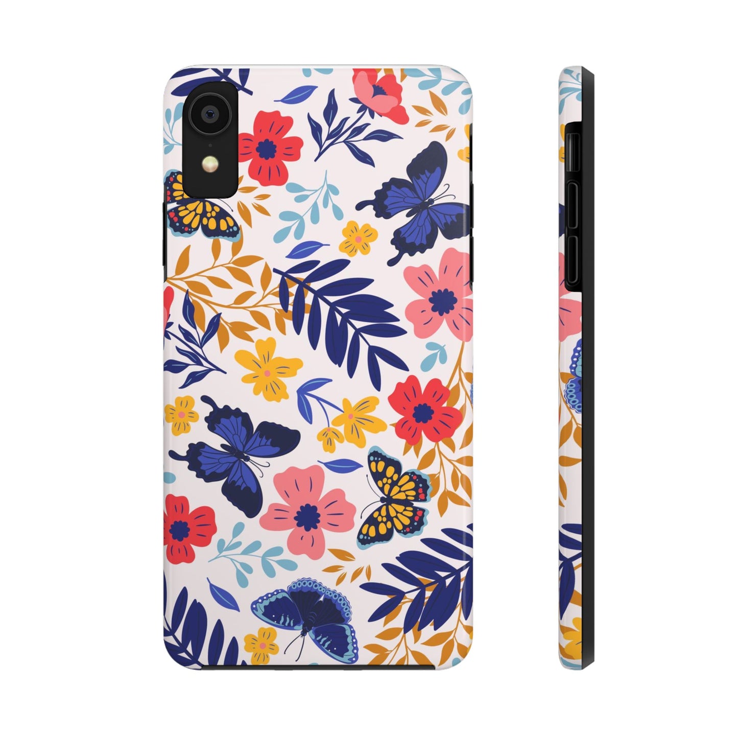 Seamless pattern with butterflies and flowers Tough Phone Cases iPhone XR