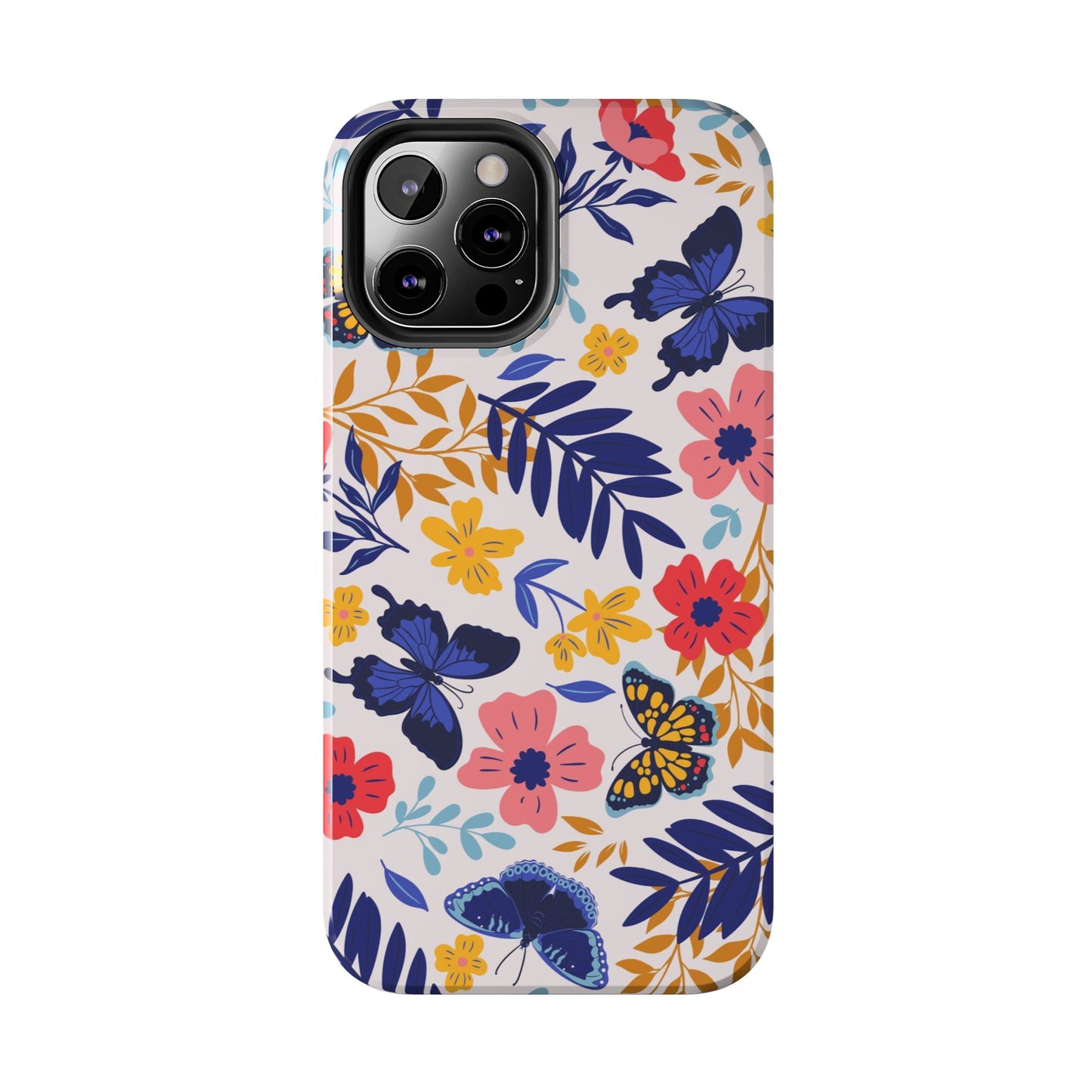 Seamless pattern with butterflies and flowers Tough Phone Cases