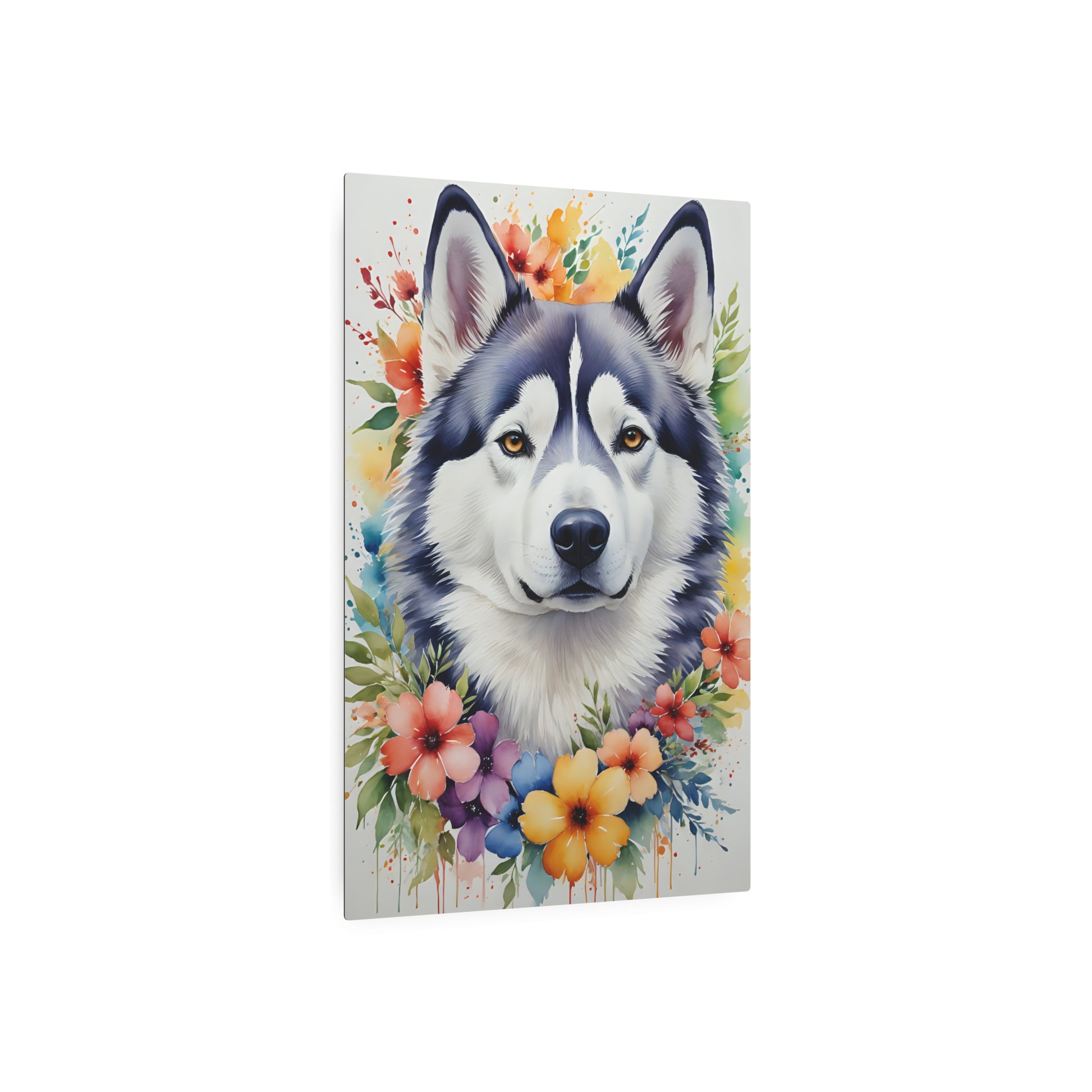 Floral Canine Majesty Metal Art Sign