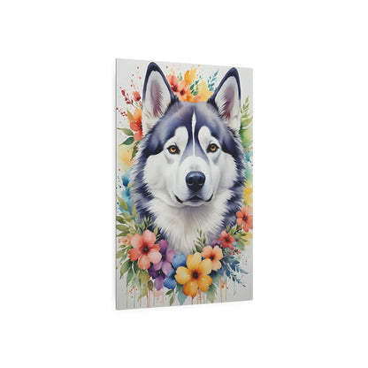 Floral Canine Majesty Metal Art Sign