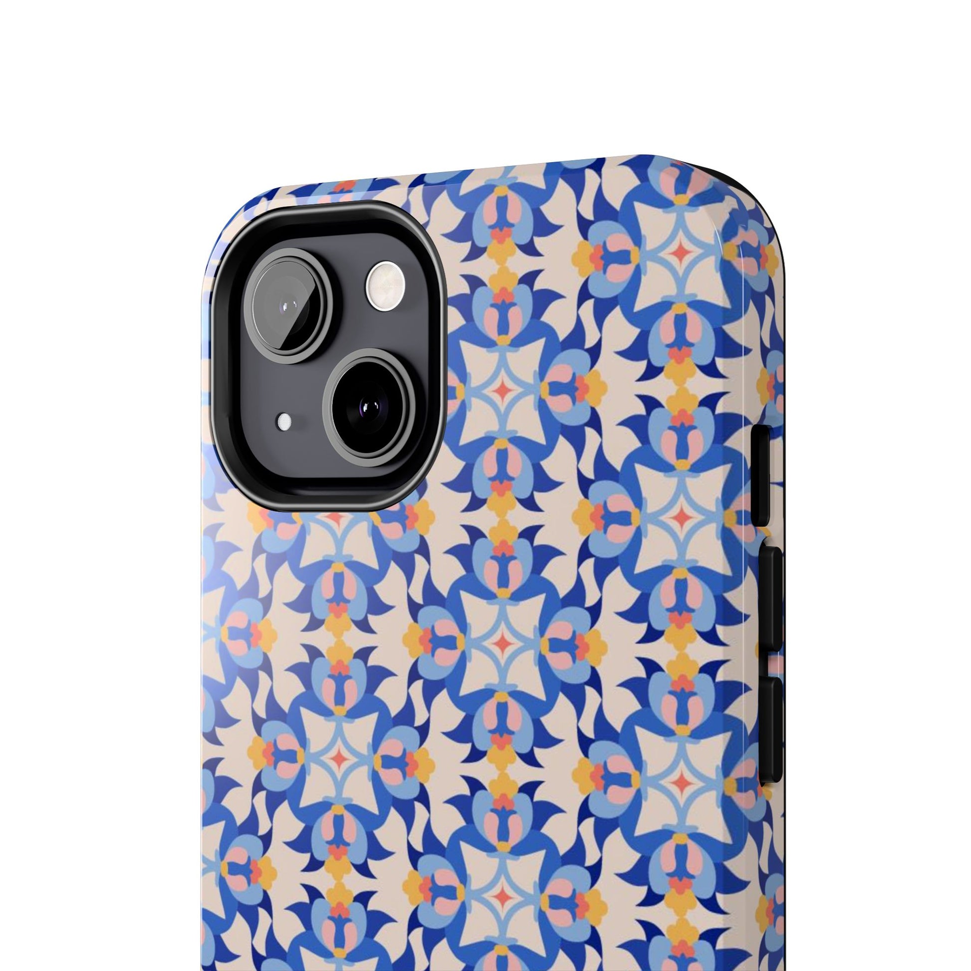 Floral Tile Pattern Tough Phone Cases