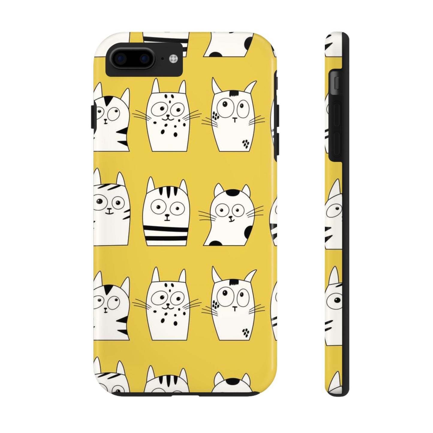 Doodle Seamless Pattern with Cute Cats Tough Phone Cases iPhone 7 Plus, iPhone 8 Plus