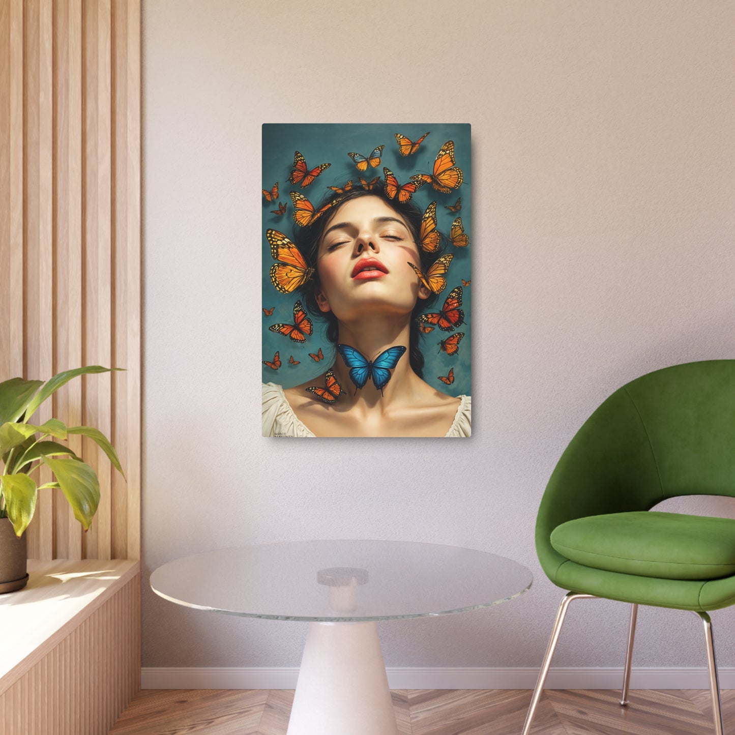 Enchanting Butterfly Artwork: A Dance of Color and Emotion Metal Art Sign