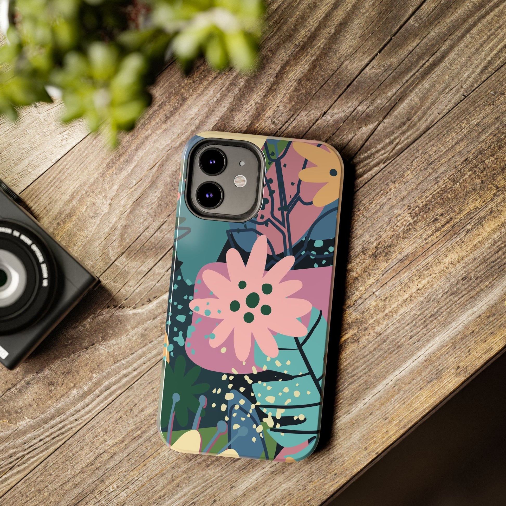 Contemporary collage design Tough Phone Cases