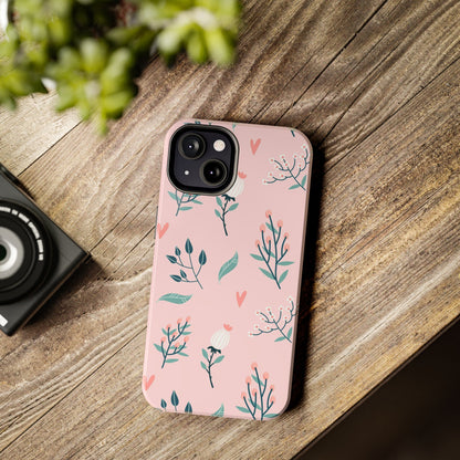 Floral seamless pattern. Garden flowers branches Tough Phone Cases