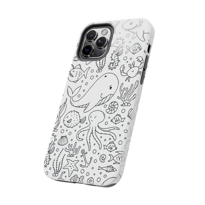 monochrome seamless pattern Tough Phone Cases