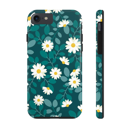 cute white daisy flower flat style seamless pattern Tough Phone Cases iPhone 7, iPhone 8, iPhone SE