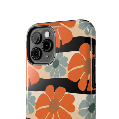 Retro groovy flowers seamless pattern Tough Phone Cases