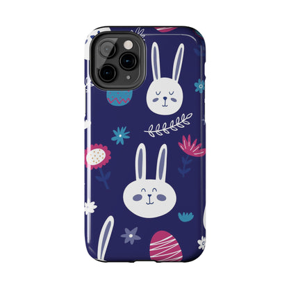 Seamless pattern with cute hand drawn bunnies Tough Phone Case