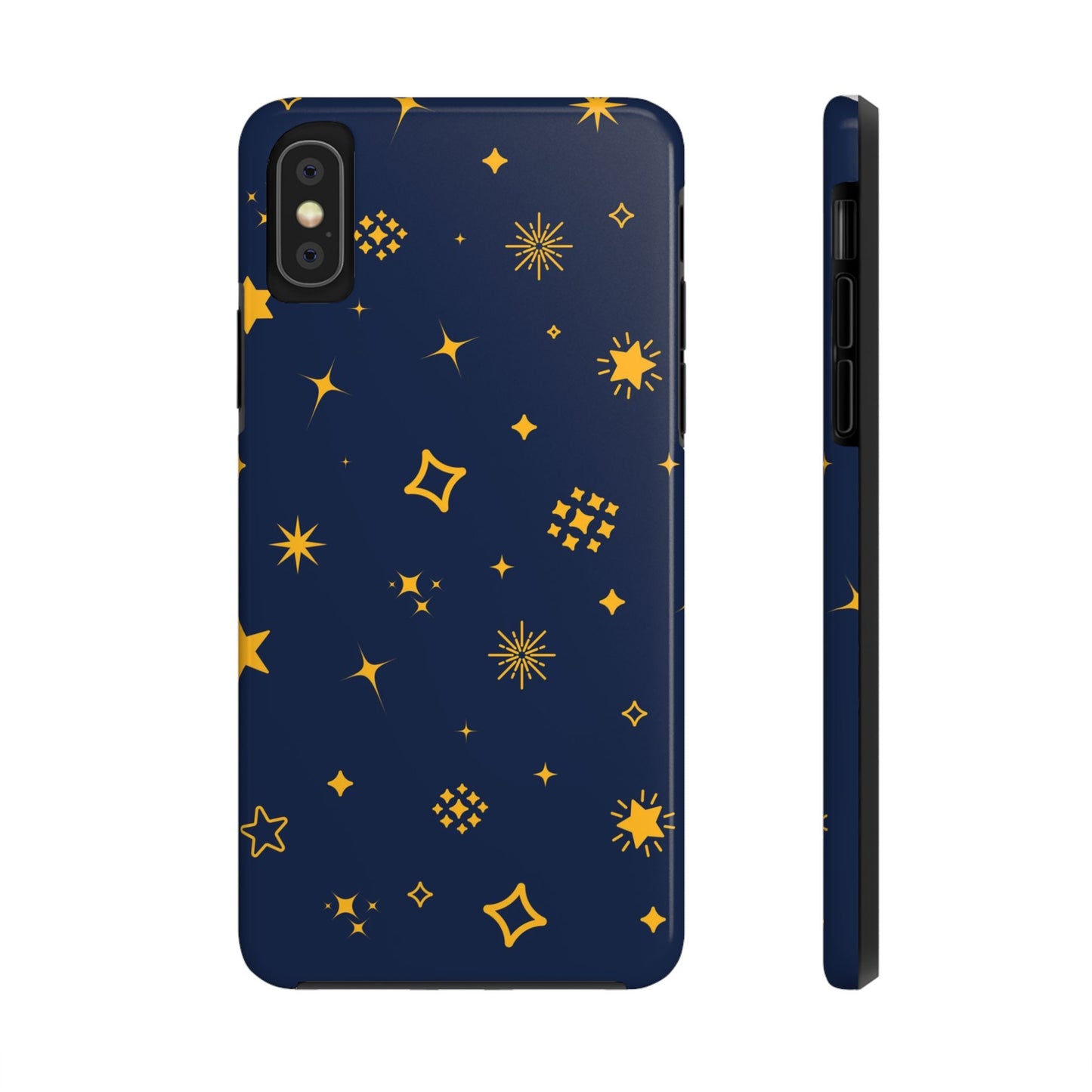 pattern on a blue Tough Phone Cases iPhone XS