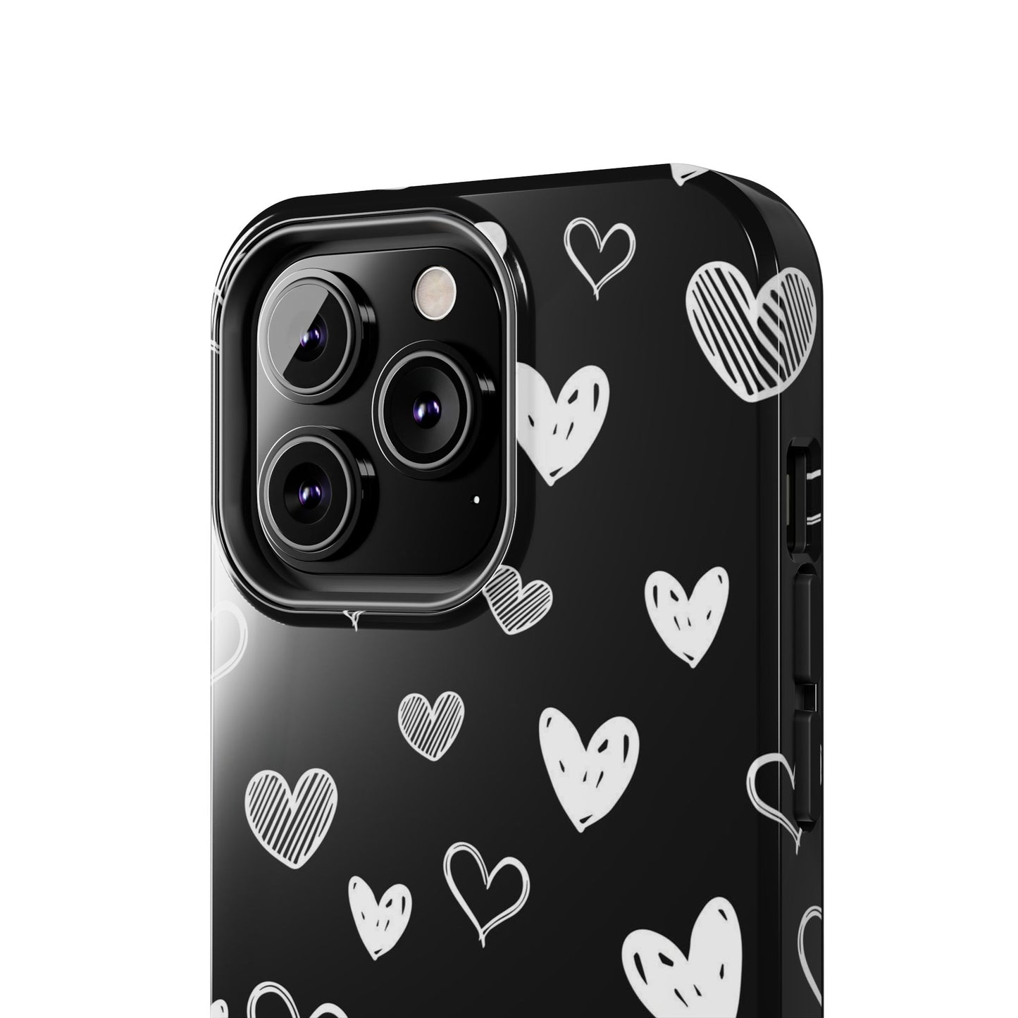 Heart doodles seamless pattern Tough Phone Cases