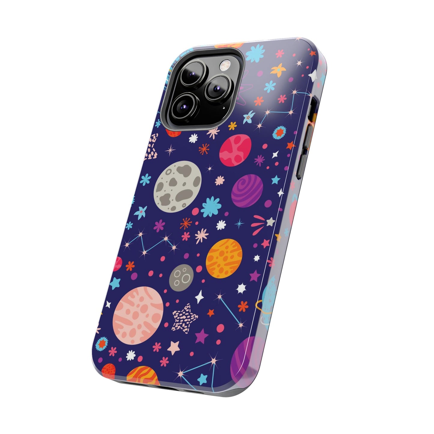 Seamless pattern with colorful space with planets Tough Phone Cases