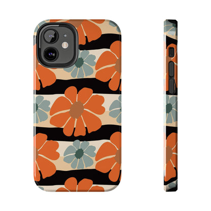 Retro groovy flowers seamless pattern Tough Phone Cases iPhone 12 Mini