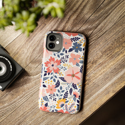 seamless pattern with abstract flowers Tough Phone Cases