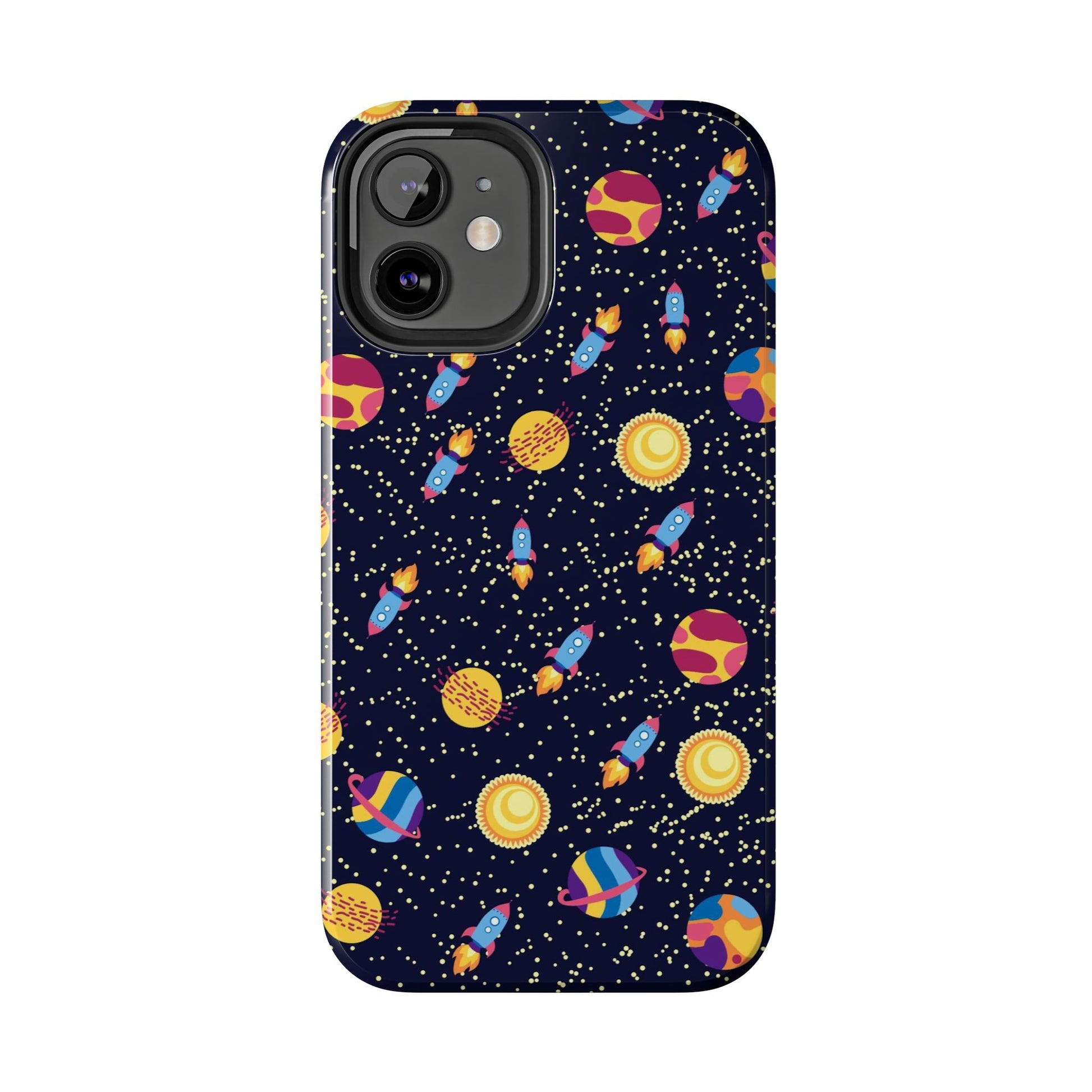 Seamless space pattern. Planets, rockets Tough Phone Cases