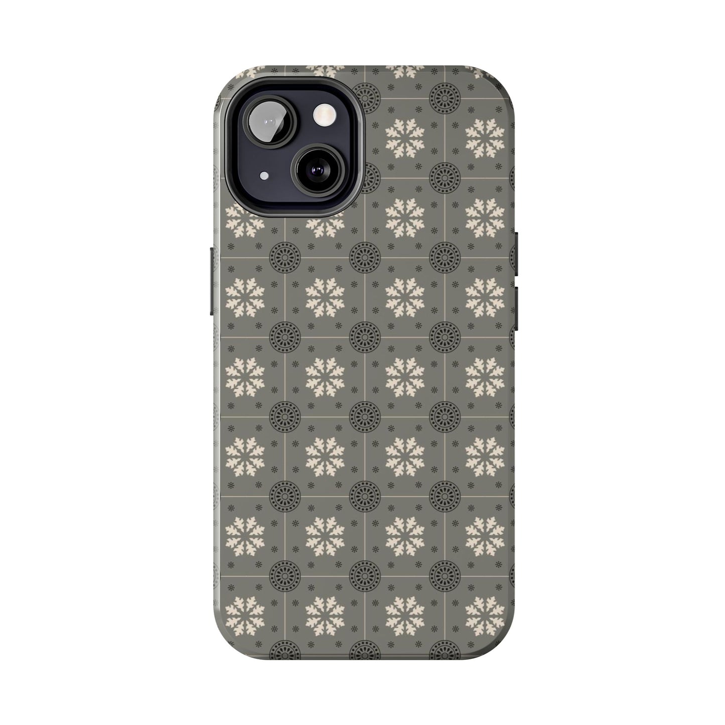 Grey Mosaic Pattern Tough Phone Cases