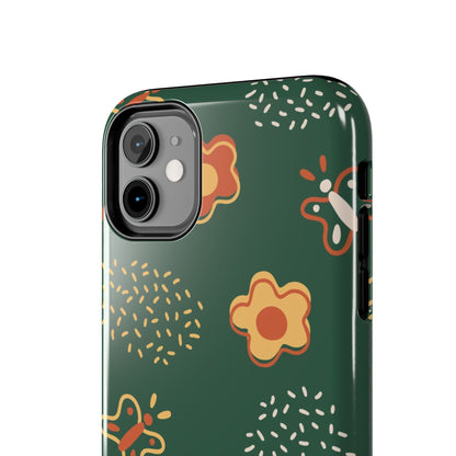 Seamless pattern with flowers and butterflies Tough Phone Cases