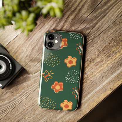 Seamless pattern with flowers and butterflies Tough Phone Cases