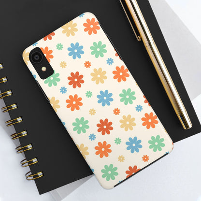 Retro groovy daisy seamless pattern Tough Phone Cases