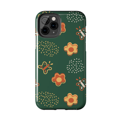 Seamless pattern with flowers and butterflies Tough Phone Cases