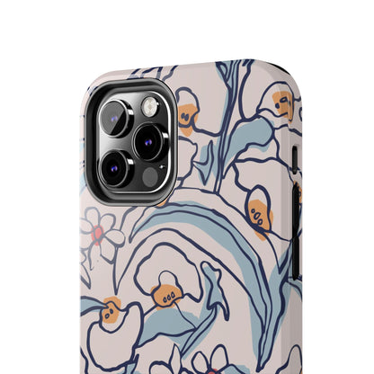 hand-drawn flower sketch Tough Phone Cases