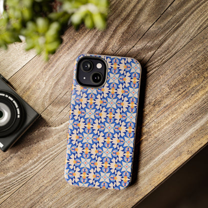 Floral Tile Pattern Tough Phone Cases