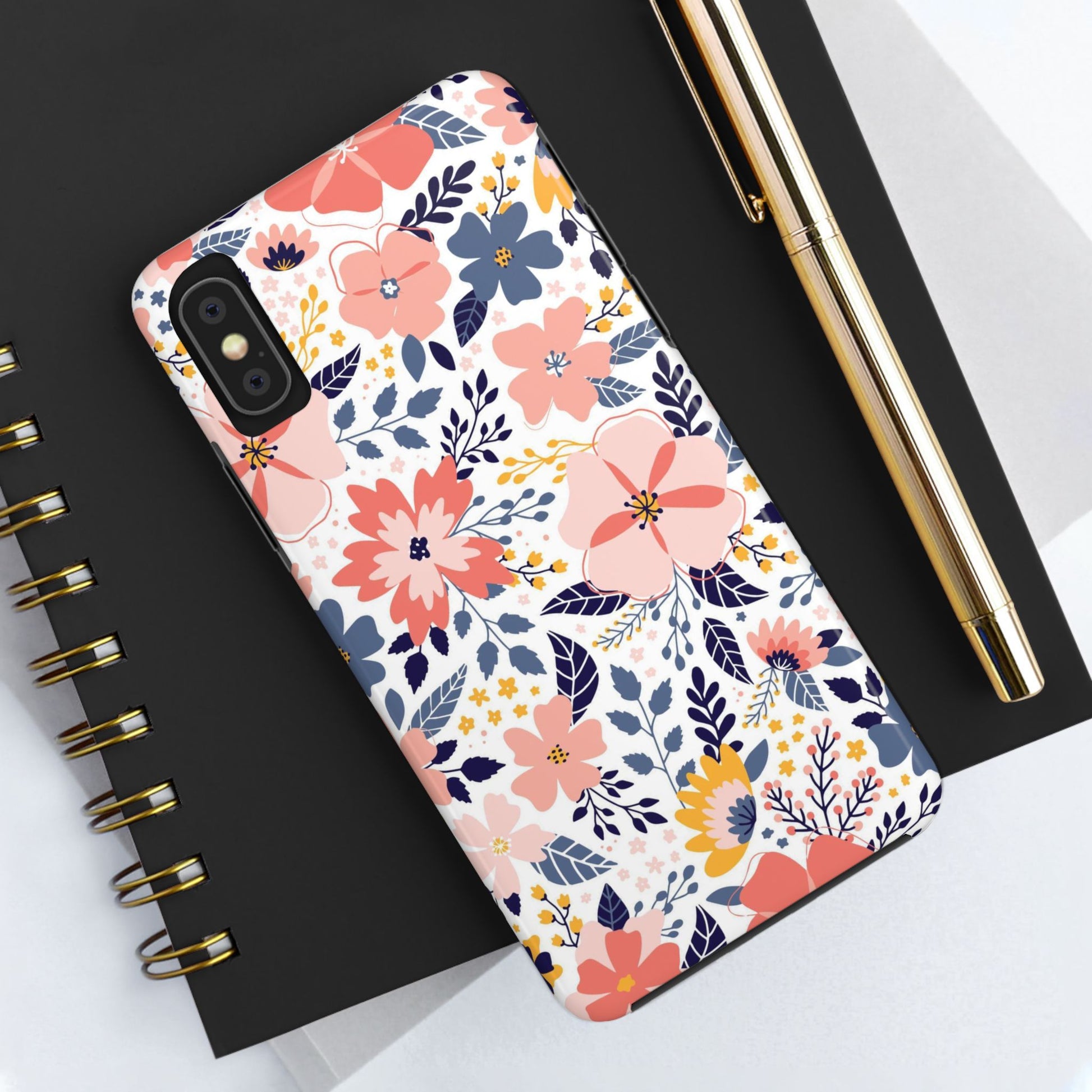 seamless pattern with abstract flowers Tough Phone Cases