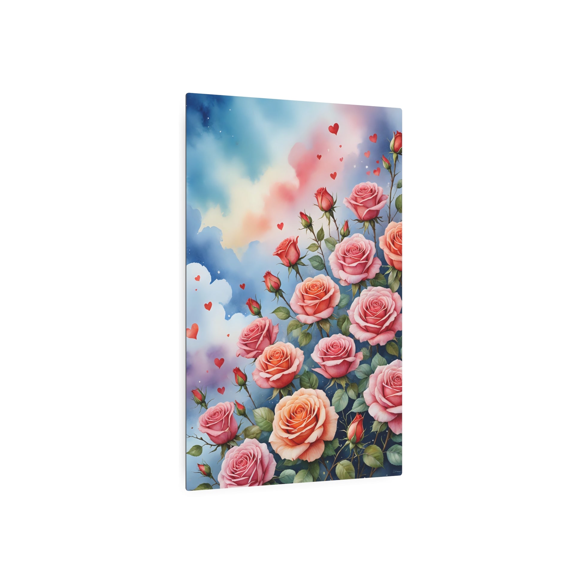 Love's Blooming Rhapsody Metal Art Sign