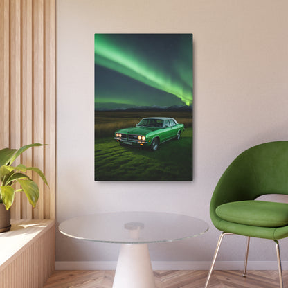 Classic Elegance Under the Northern Lights Metal Art Sign