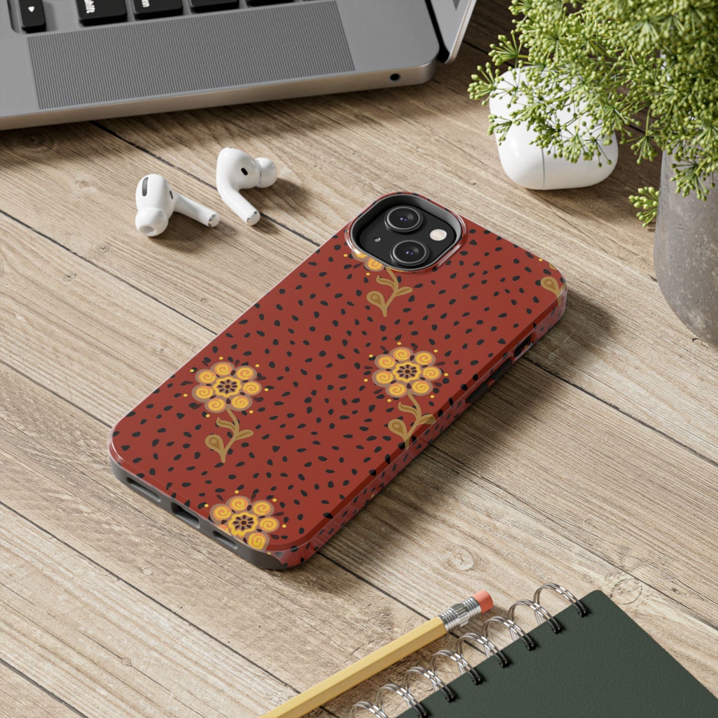 Abstract ethnic flower seamless pattern Tough Phone Cases