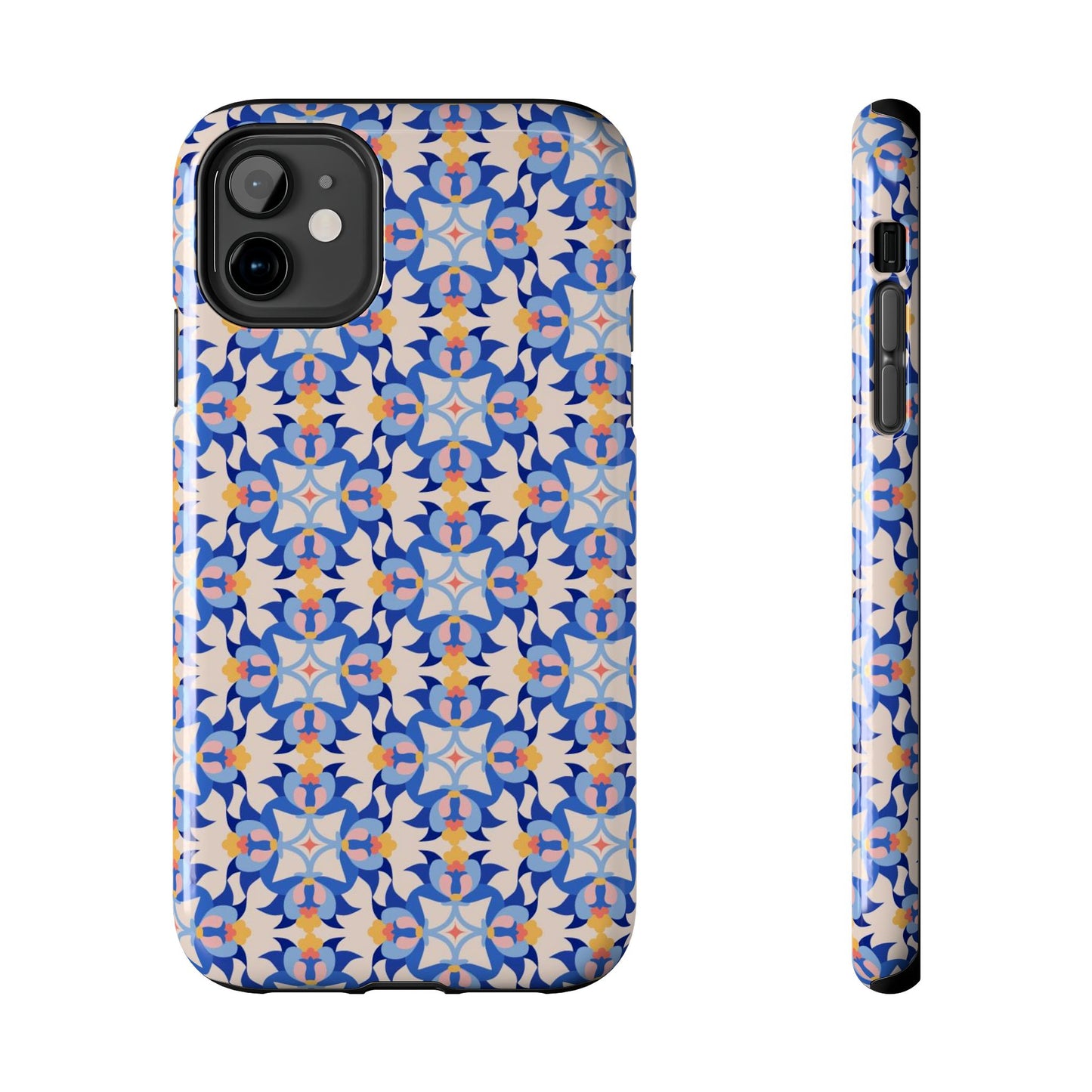 Floral Tile Pattern Tough Phone Cases iPhone 11