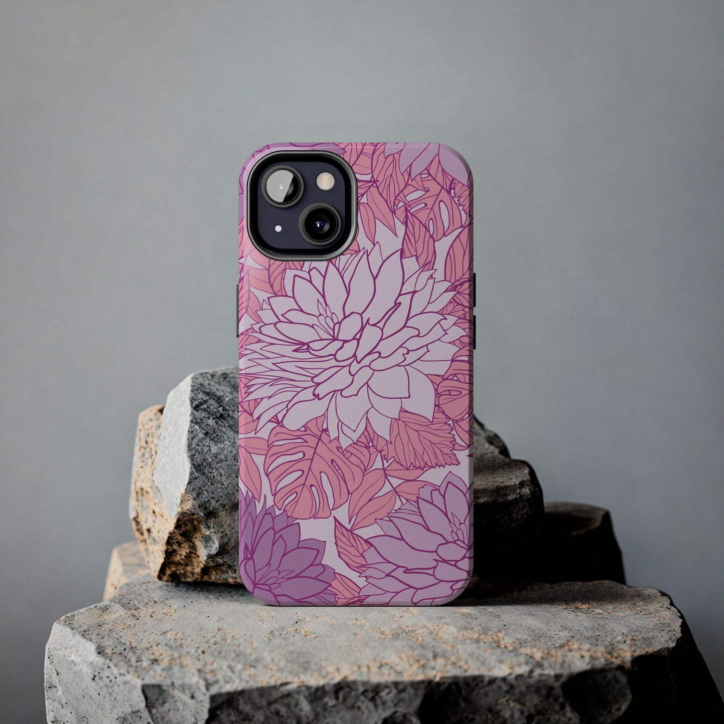 Marigold flowers and leaves Tough Phone Cases