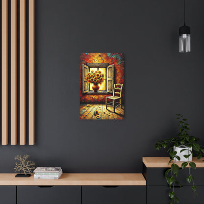 Sunlit Serenity: A Window into Tranquil Beauty Metal Art Sign