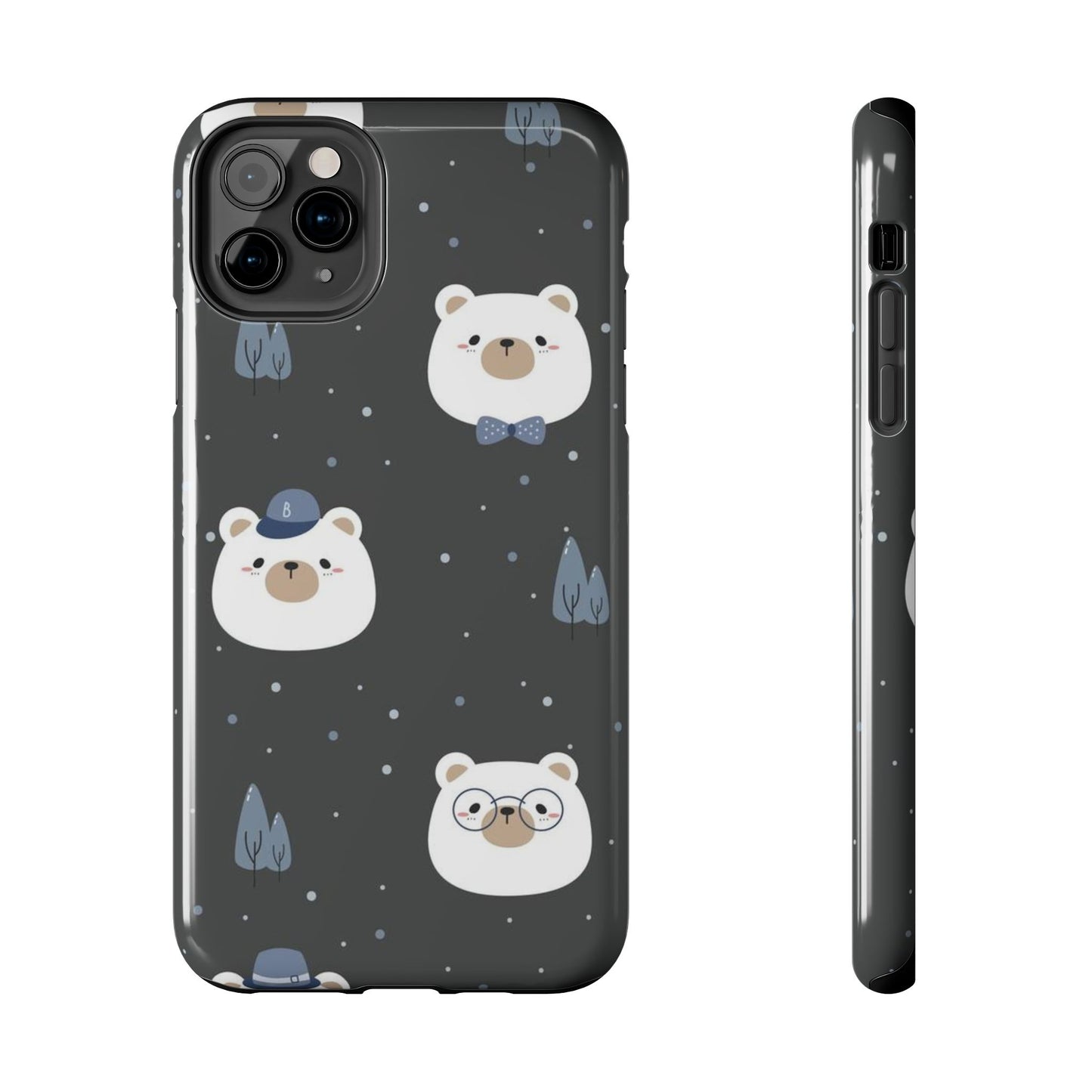 Seamless pattern with cute polar bear head cartoon Tough Phone Cases iPhone 11 Pro Max