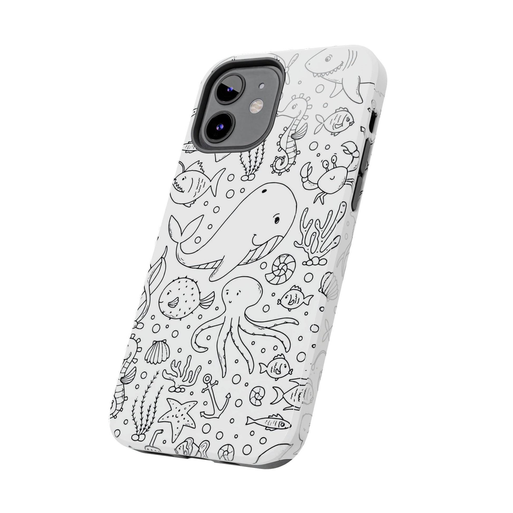 monochrome seamless pattern Tough Phone Cases