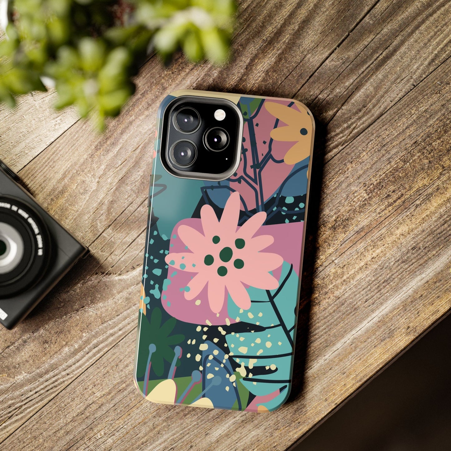 Contemporary collage design Tough Phone Cases