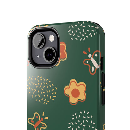 Seamless pattern with flowers and butterflies Tough Phone Cases