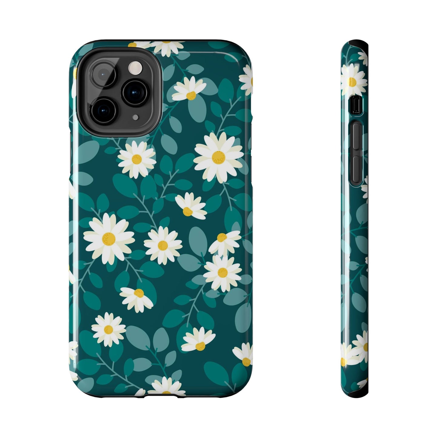 cute white daisy flower flat style seamless pattern Tough Phone Cases iPhone 11 Pro