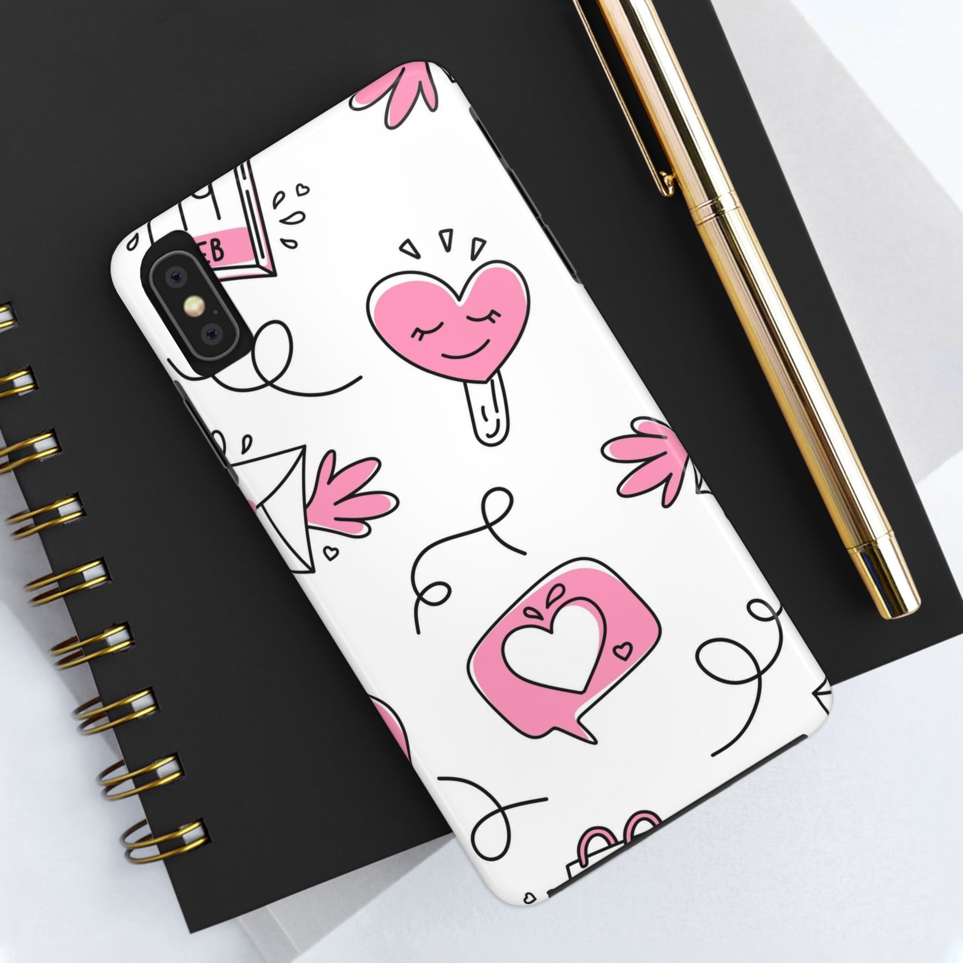 Seamless pattern of valentines calendars Tough Phone Cases