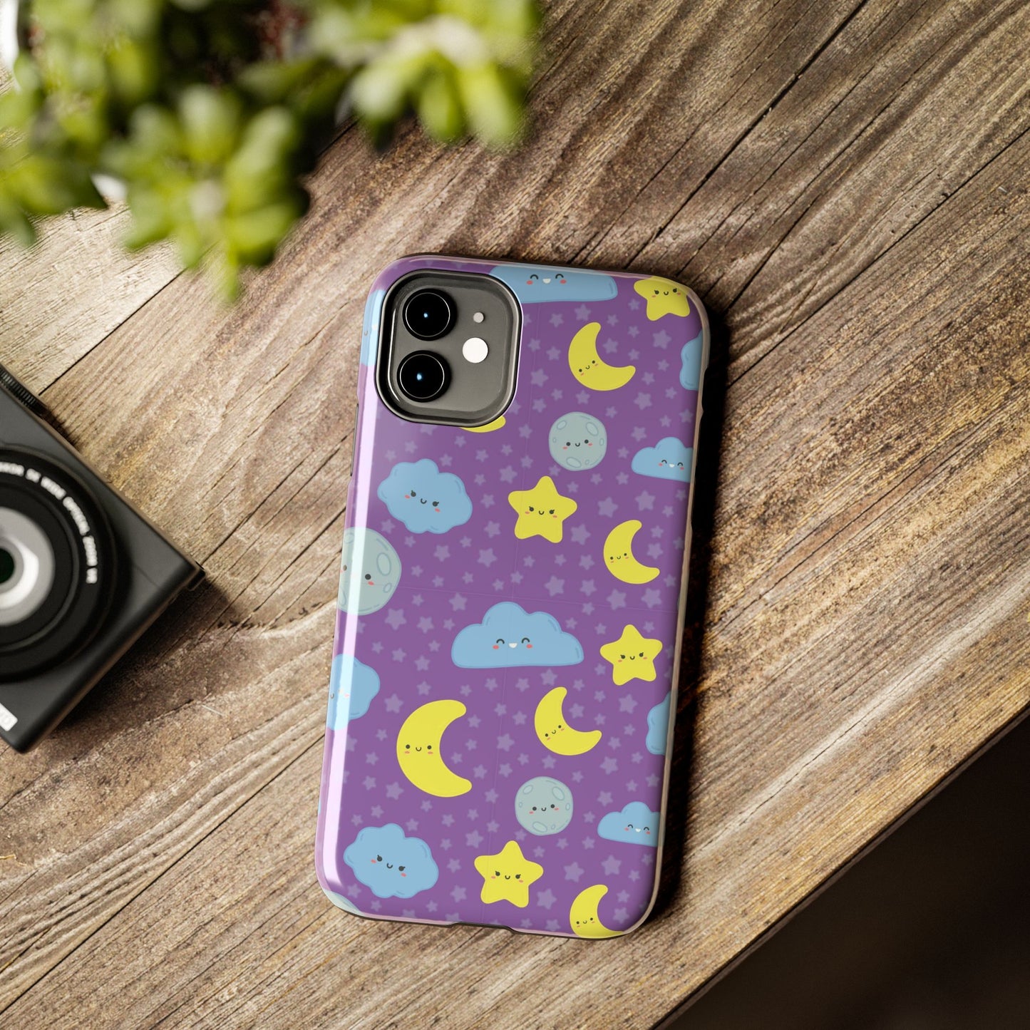 Night sky seamless pattern Tough Phone Cases