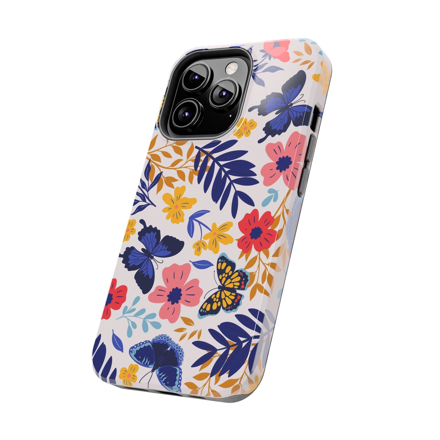 Seamless pattern with butterflies and flowers Tough Phone Cases