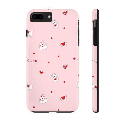 Abstract seamless pattern of cute hearts Tough Phone Cases iPhone 7 Plus, iPhone 8 Plus