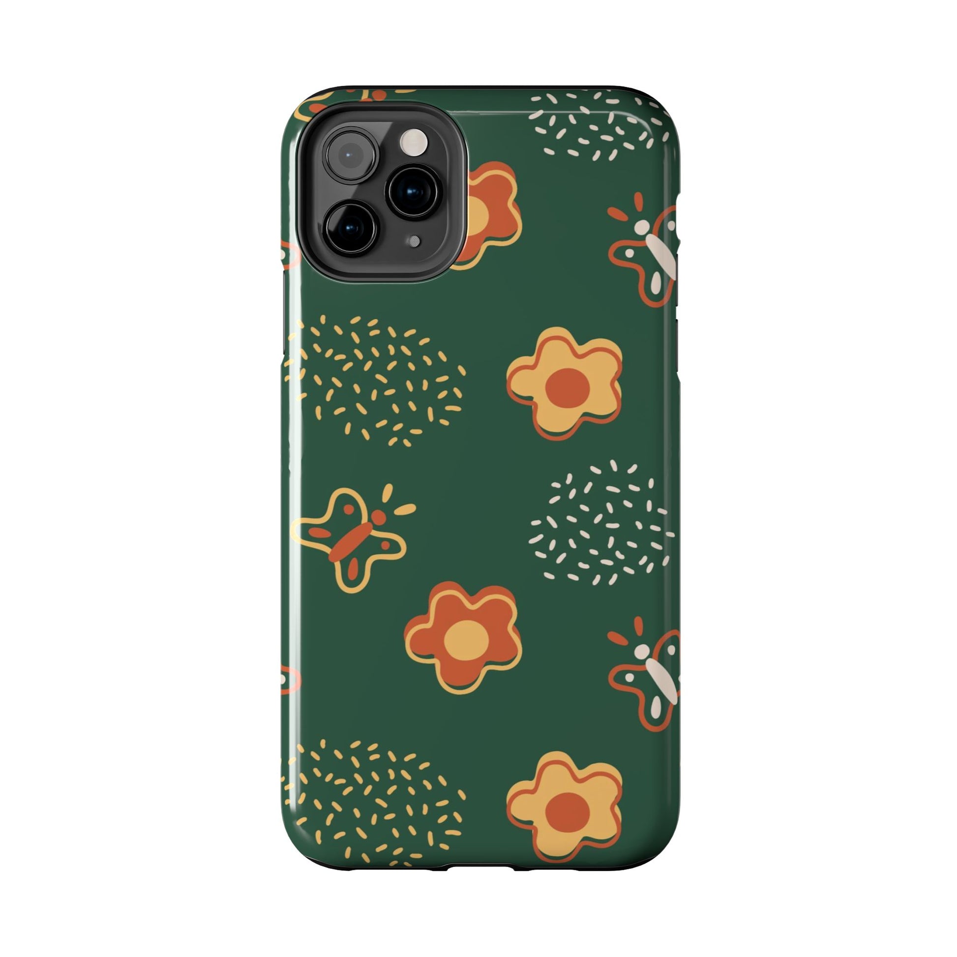 Seamless pattern with flowers and butterflies Tough Phone Cases