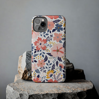 seamless pattern with abstract flowers Tough Phone Cases