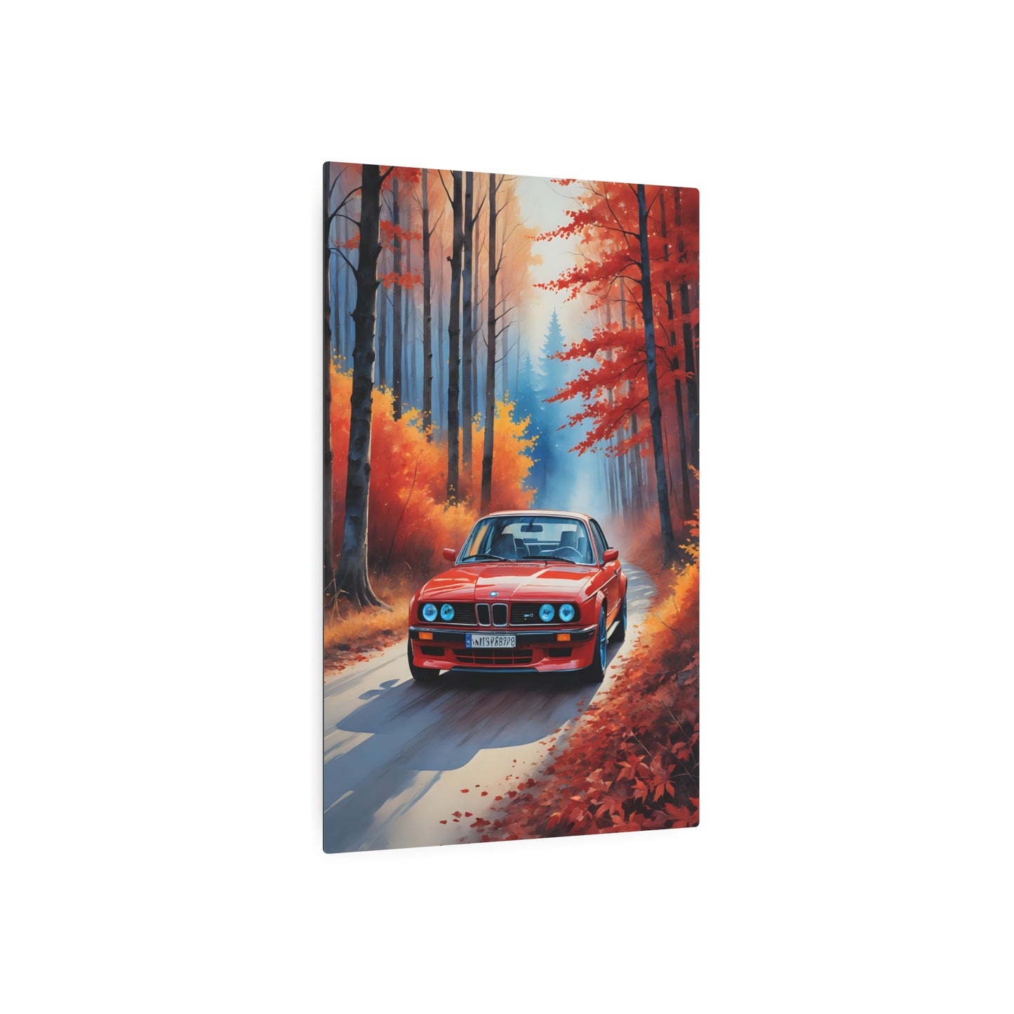 Autumn Drive Metal Art Sign