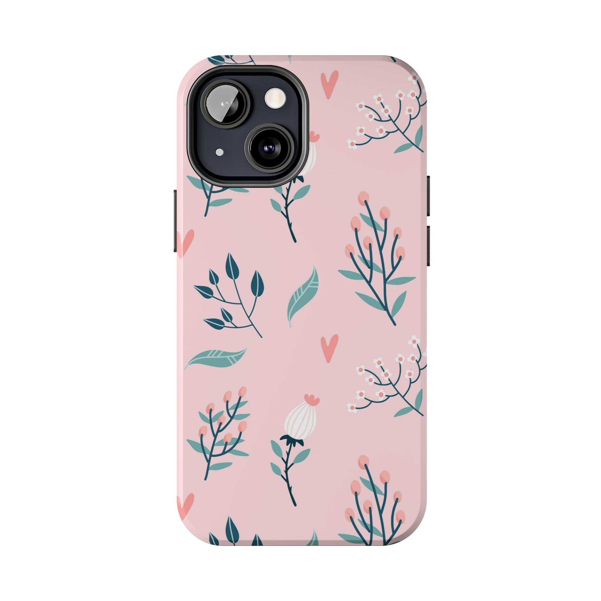 Floral seamless pattern. Garden flowers branches Tough Phone Cases