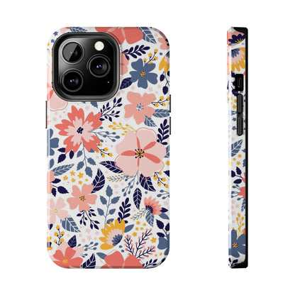 seamless pattern with abstract flowers Tough Phone Cases iPhone 13 Pro