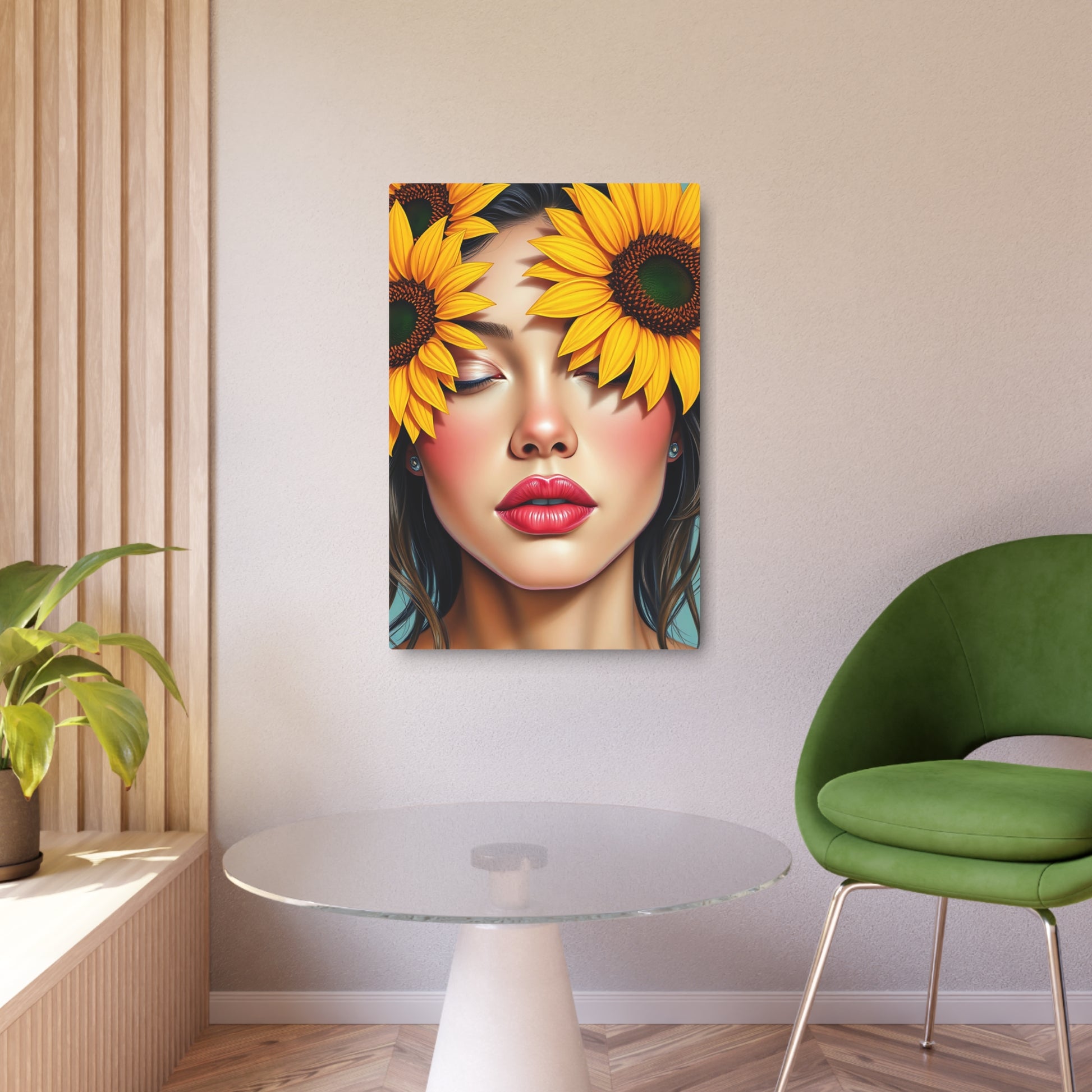 Vibrant Sunflower Beauty Metal Sign – A Stunning Holistic Decor Piece